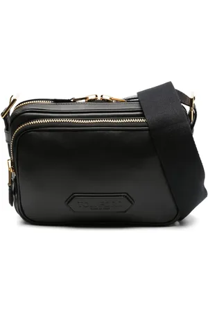 Tom Ford Borsa messenger con logo goffrato