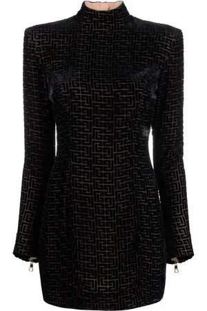 Balmain Abito corto con monogramma
