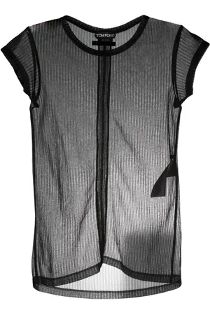 Tom Ford T-shirt girocollo semi trasparente