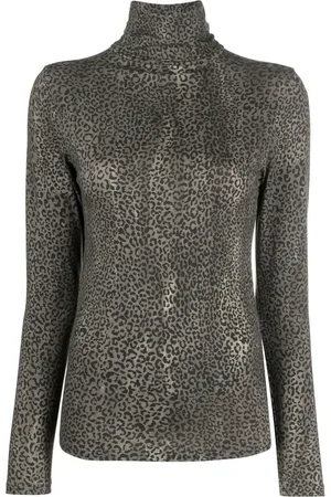 Majestic Top a collo alto con stampa