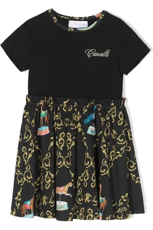 Roberto Cavalli Abito skater con stampa grafica