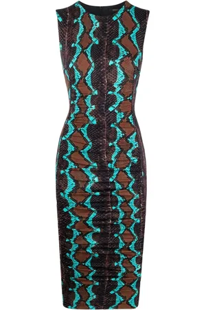 Roberto Cavalli Abito midi con stampa