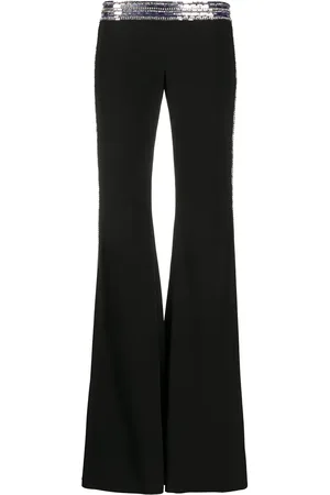 Balmain Pantaloni svasati con paillettes
