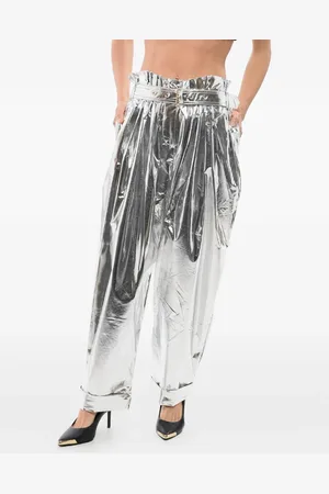 Balmain Pleated high-waisted tapered trousers