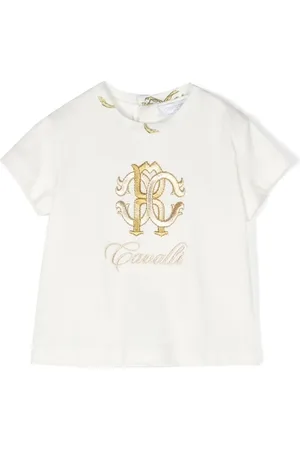 Roberto Cavalli Monogram-patch T-shirt
