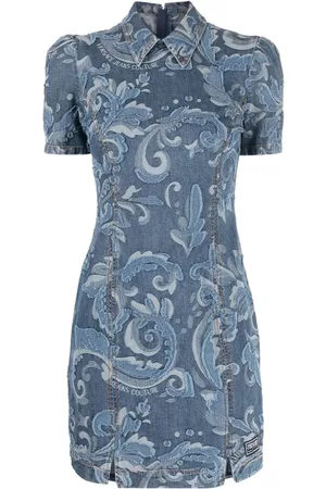 VERSACE Abito corto Garland denim