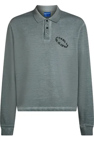 Karl Lagerfeld Felpa stile polo con logo