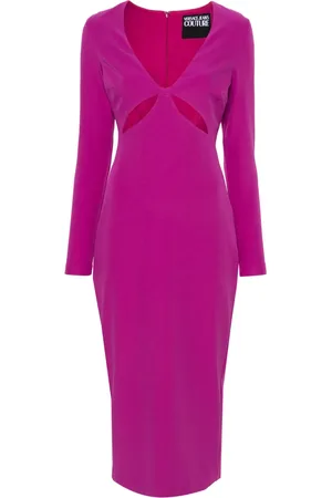 VERSACE Abito midi con dettaglio cut-out