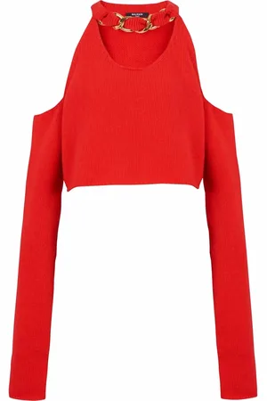 Balmain Top con spalle scoperte