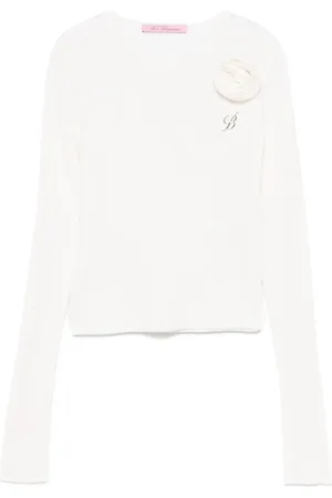 MISS BLUMARINE Maglione con applicazione a fiori