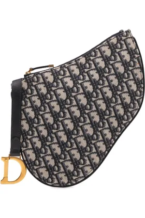 Dior Clutch Saddle in tela con motivo Oblique 2019