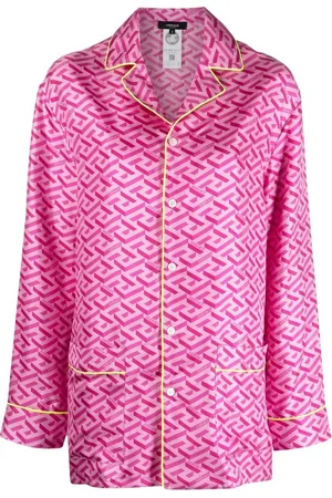 VERSACE Top pigiama con monogramma