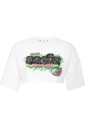 Philipp Plein T-shirt con logo crop