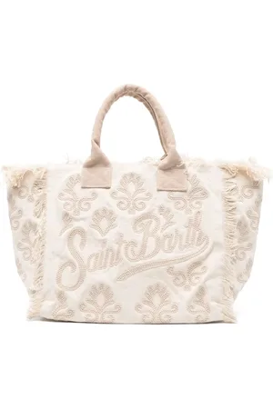 MC2 SAINT BARTH Logo-embroidered cotton tote bag