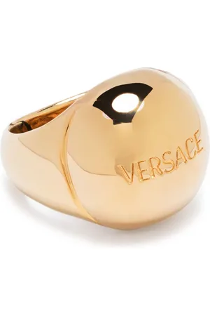 VERSACE Anello Sphere con logo inciso