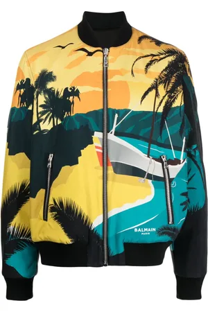 Balmain Bomber con stampa grafica