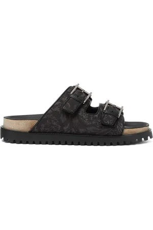 VERSACE Sandali slides Barocco con effetto jacquard