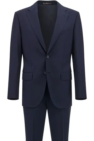 Boggi Milano Micro Pattern Suit in Pure Wool