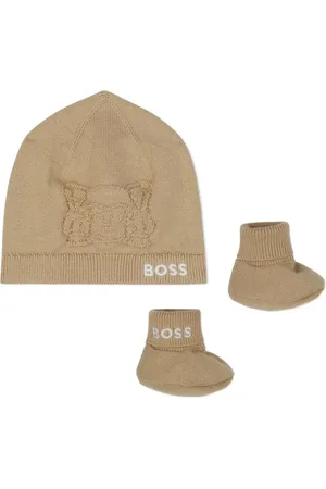 HUGO BOSS Set con berretto ricamato e scarpe primi passi