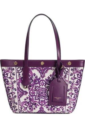 Dolce & Gabbana Borsa tote media con stampa Majolica