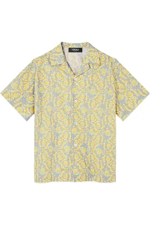 VERSACE Camicia a maniche corte con stampa Barocco