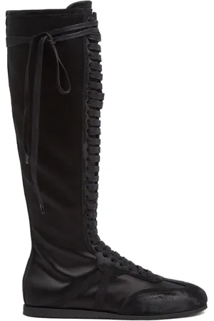 ANN DEMEULEMEESTER Pixie lace-up thigh-high boots