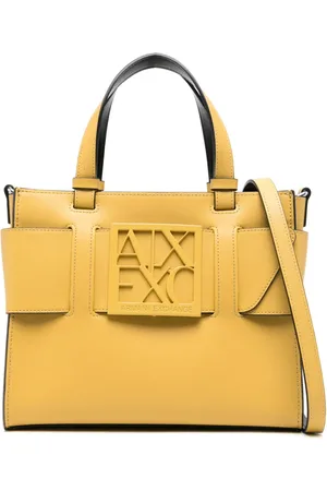 Armani Exchange Borsa tote con placca logo