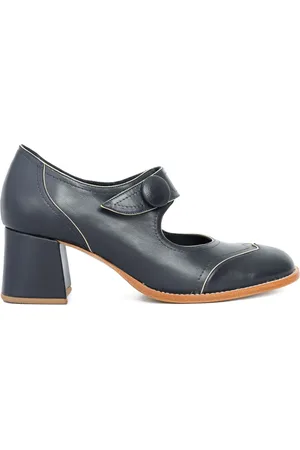 Sarah Chofakian Pumps Mary Jane navy in pelle