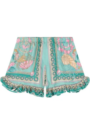 VERSACE Shorts Underwater Barocco con ruches