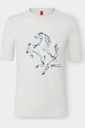 FERRARI T-shirt Con Grafica Cavallino Rampante