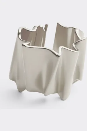 FERRARI Anello In Ottone Con Finitura Palladio Satinato
