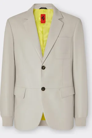 FERRARI Blazer In Nappa Con Polsini In Maglia