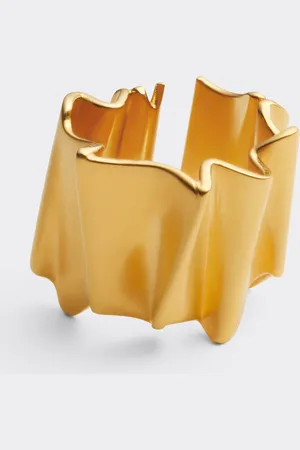 FERRARI Anello In Ottone Con Finitura Oro Satinato