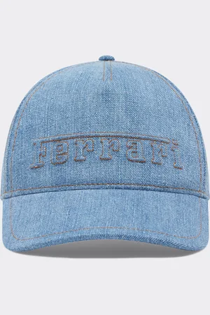 FERRARI Baseball Cap In Denim Con Logo