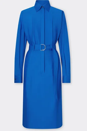 FERRARI Abito Midi In Twill Di Cotone