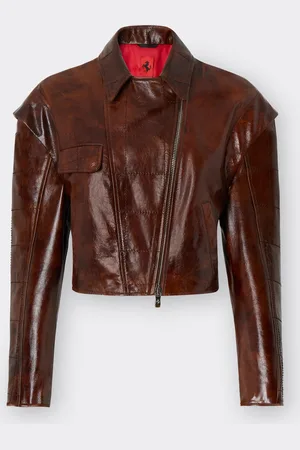 FERRARI Biker In Pelle Radica