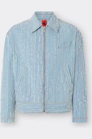 FERRARI Giacca In Denim Sfilacciato E Sbiancato