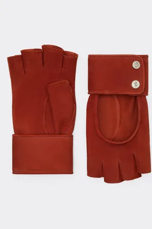 FERRARI Guanti Fingerless In Suede