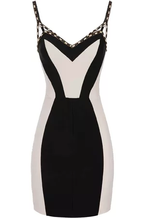 Elisabetta Franchi Donna Vestiti sexy - ABITO CON PERLINE NERO BURRO