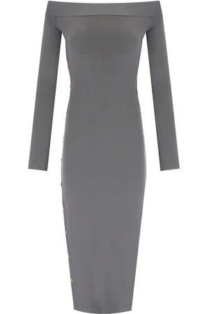 Elisabetta Franchi ABITO MIDI IN MAGLIA STEEL