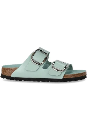 Birkenstock CIABATTA ARIZONA BIG BUCKLE SHINE SURF GREEN