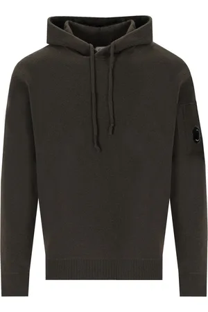 C.P. Company MAGLIONE CON CAPPUCCIO OLIVA