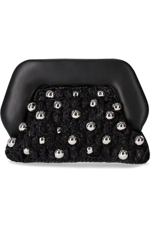 THEMOIRÈ CLUTCH GEA STRAW BEADS NERA