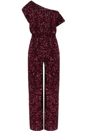 Elisabetta Franchi TUTA CON PAILLETTES ROUGE NOIR