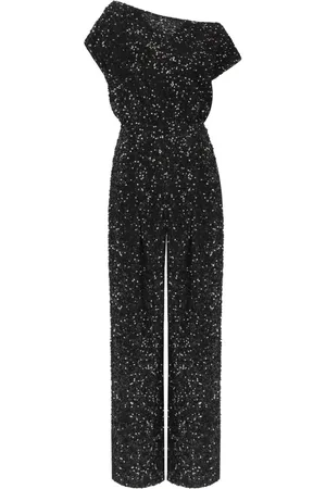 Elisabetta Franchi TUTA CON PAILLETTES NERA