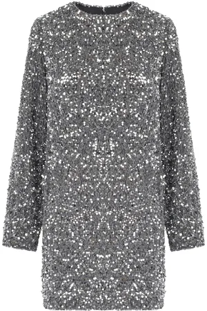 Elisabetta Franchi ABITO MINI CON PAILLETTES STEEL