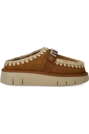 Mou CLOG BOUNCE METAL LOGO COGNAC
