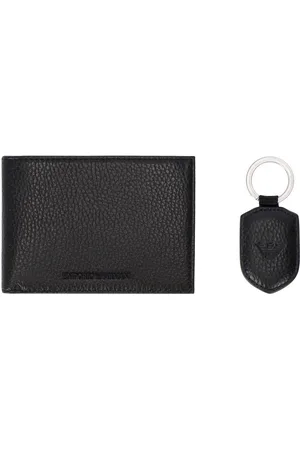 Emporio Armani SET PORTAFOGLIO+PORTACHIAVI PELLE NERA