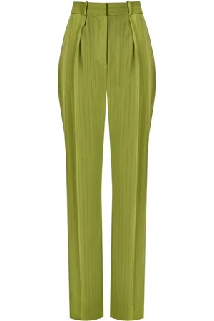 Elisabetta Franchi PANTALONE GESSATO OLIVA