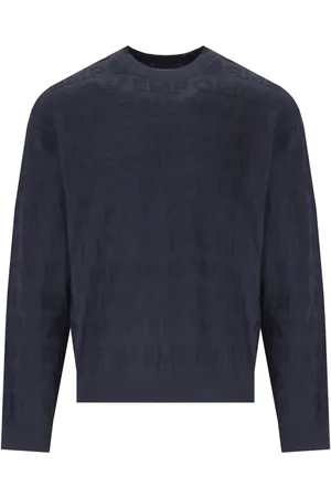Emporio Armani MAGLIONE GIROCOLLO MONOGRAM NAVY